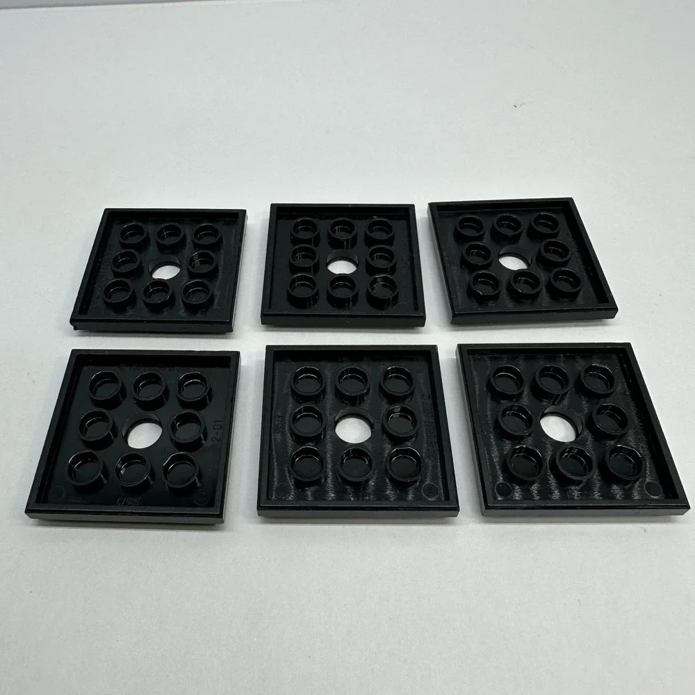 LEGO® Part‎ #61485 Black Turntable 4 x 4 Square Base, Locking Lot Of 6